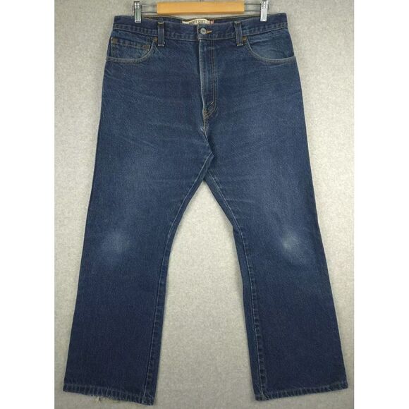 Levi's 517 Jeans 36x29 Bootcut Blue Dark Wash‎ Western Rodeo - Picture 1 of 8